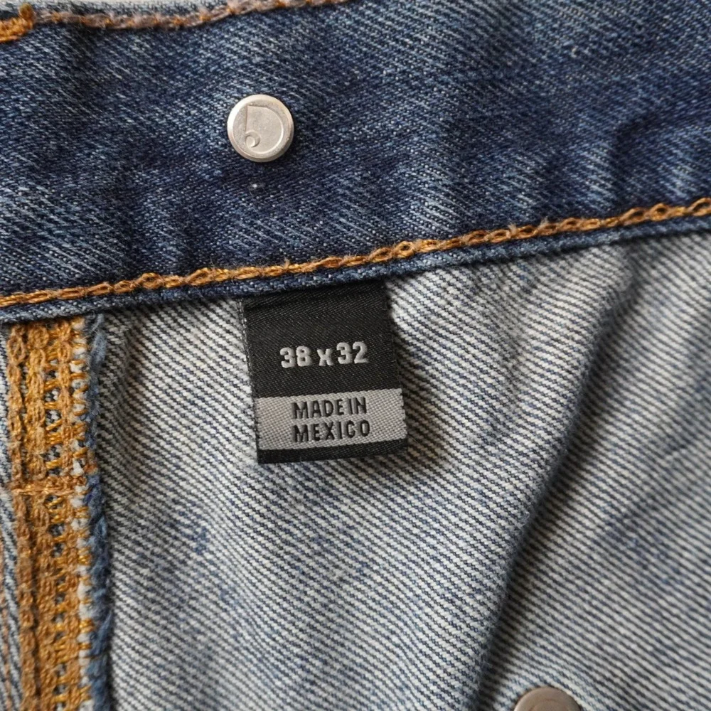 Carhartt Double Knee Jeans 38x32 Mens Blue Relaxed Fit Work Pants Denim